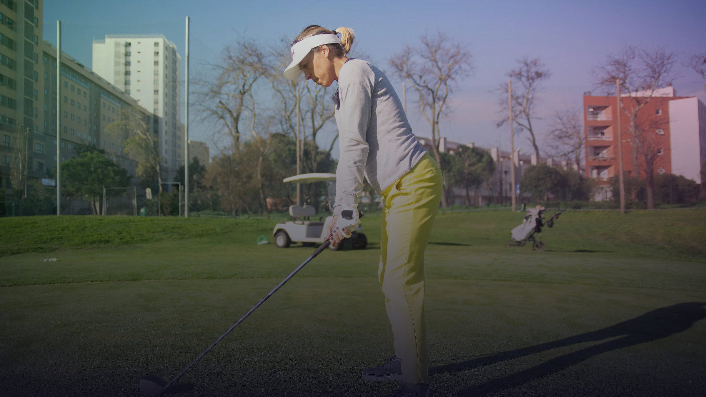 Illustrative image for: golf club female golfer.
